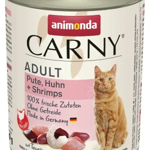 Neue Kollektion Sparpaket 24 x 800 g Animonda Carny Adult Pute, Huhn + Shrimps Katzen Nassfutter